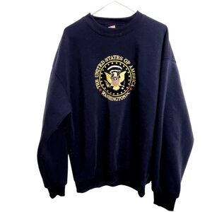 United States of America | Women's Navy Blue Crewneck Sweatshirt (Size XL)